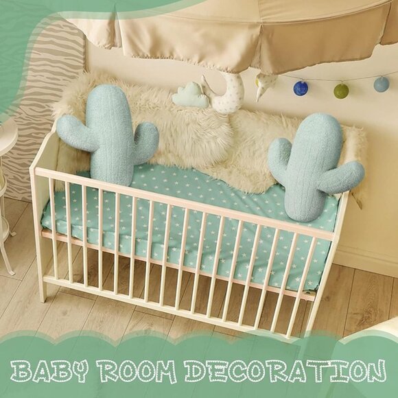 NEW Throw Pillow 16 Inches Cactus Shape Pillow 3D Succulent Pillow Aesthetic - Picture 7 of 10